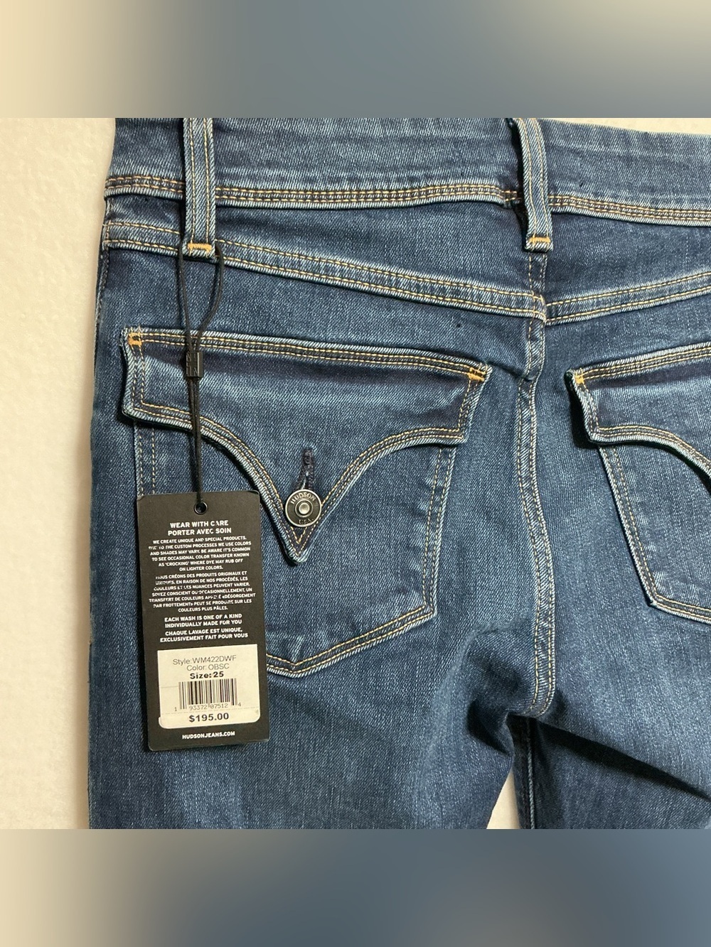 Hudson Hudson Los Angeles Skinny Jeans - Dark Wash - Size 25 - Picture 7 of 10